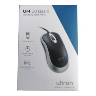 UM-100 opt. Maus, USB 800dpi, 1,8m Kabel