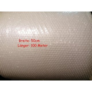 Luftpolsterfolie 50cm x 100m Polsterfolie Blasenfolie Knallfolie Noppenfolie