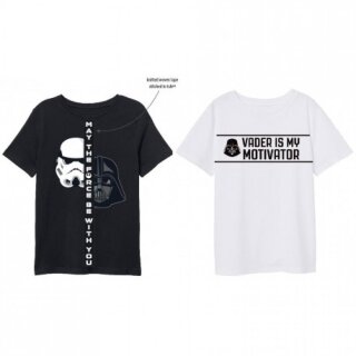 Star WarsT-Shirt™ schwarz, oder weiß,  Größen 134 bis 164