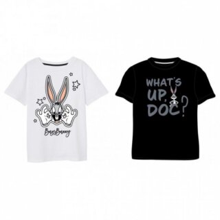 Looney Tunes™ Bugs Bunny T-Shirt schwarz, oder weiß, Größen 116 bis 146
