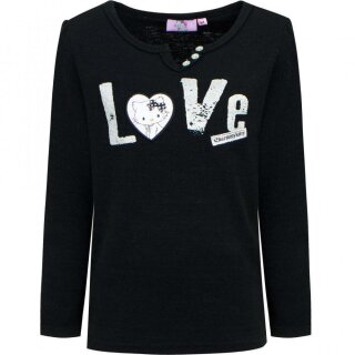 langärmeliges T-Shirt mit LOVE Glitzer Motiv von Charmmy Kitty