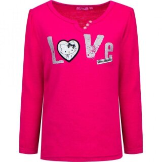 langärmeliges T-Shirt mit LOVE Glitzer Motiv von Charmmy Kitty pink 98