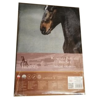 Pferde- Bettwäsche 140x200 cm "pure Leidenschaft", 100% Baumwolle