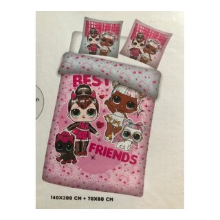 LOL Surprise! Bettwäsche"Best Friends" 140x200cm, 100% Baumwolle