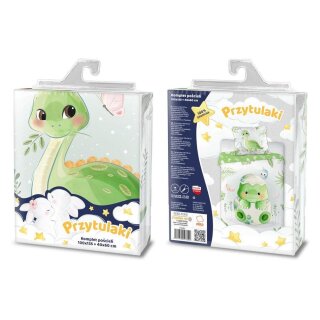 Baby-Bettwäsche „Dinobaby“ 100x135 + 40x60, 100 % Baumwolle, Reißverschluss, 60 °C