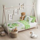 Baby-Bettwäsche „Dinobaby“ 100x135 + 40x60, 100 % Baumwolle, Reißverschluss, 60 °C