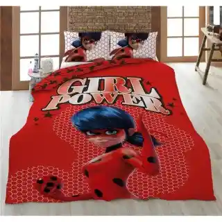 Miraculous Ladybug Bettbezug "Girl Power", 140x200cm, 100% Polyester