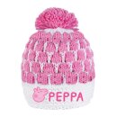 Warme Peppa Pig Strickmütze mit Bommel / Pompons, Bommelmütze, Größe 54