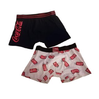 Coole Shorts für Jungen mit Marken- Schriftzug Coca Cola ®, oder Coke® 2er Pack,146/152