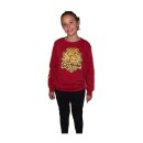 Harry Potter Pullover „Gryffindor“ | Glitzer-Wappen | 100 % Baumwolle | Rot oder Schwarz | 134–164