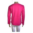 Langarm- Shirt, pink, mit farbigem Schriftzug...