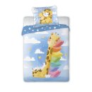 Baby Bettwäsche "Giraffe am träumen" 100x135cm, 100% Baumwolle