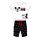Baby Set Kurzarm- Shirt wei&szlig; mit schwarzer Hose, Mickey Mouse Motiv 80