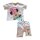 Baby Set kurzes Shirt mit Hose, Minnie Mouse "Peek a Bow!", weiß