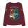 Harry Potter Langarm-Shirt - Hogwarts Wappen farbig,  Burgunderrot ,164