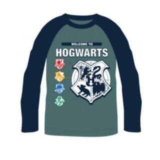 Harry Potter Langarm-Shirt, "Welcome to Hogwarts", grün,152