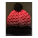 Ladybug Strickmütze rot mit Schriftzug und Logo 52