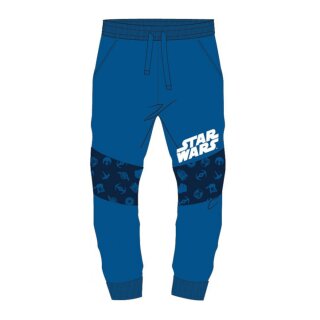Star Wars Jogging- / Freizeithose mit Logo- Schriftzug und Motiven, blau, 116