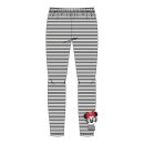 Minnie Maus Leggings, schwarz-weiß gestreift mit...