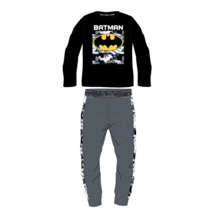 Batman Pyjama für Jungen | Schwarzes Oberteil & Graue Hose | Größen 134-164 164
