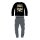 Batman Pyjama für Jungen | Schwarzes Oberteil & Graue Hose | Größen 134-164 164