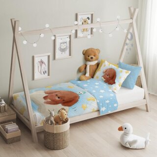 "Süßer Hund" Baby-Bettwäsche 100x135 cm von FARO – Traumhaft und kuschelig