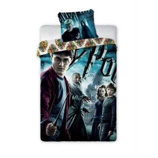 Harry Potter Bettwäsche 140x200 + 70x90 | 100 % Baumwolle | Reißverschluss
