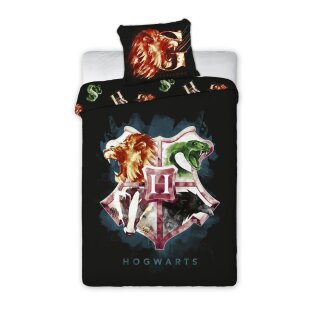 Hogwarts-Wappen Bettwäsche 140x200cm - Magischer Schlaf für junge Fans