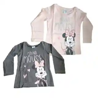 Minnie Mouse Langarm T-Shirt für Mädchen mit glitzerndem Schriftzug