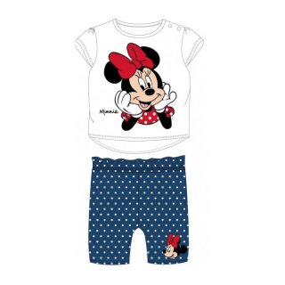 Babymode Set: Minnie Mouse Shirt & kurze Hose | weiß,80