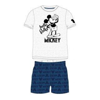 Mickey Mouse Pyjama  "hello folks" | Kurzes Obeteil & kurze Hose, 134
