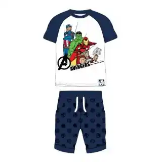 Avengers Bekleidungsset für Jungen: Kurzes Shirt und Hose in Weiß/Blau