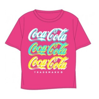 Kurzes Shirt Coca Cola®  Schriftzug |  Rot, oder Schwarz | rot,140