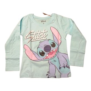 Langarm-Shirt für Mädchen - Stitch-Motiv | blau, 104