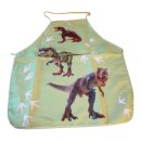 Kochschürzen-Set für Kinder mit Mütze | Dinosaurier-Motiv | Grün