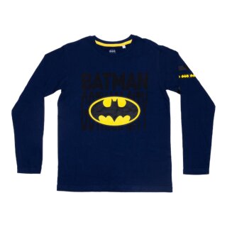 Batman Langarm-T-Shirt für Jungen | Grau, oder Blau | Größen 134–164 blau,164