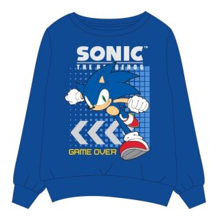 Sonic "Game Over" Langarm-Pullover für Jungen | 100% Baumwolle | Blau, 122
