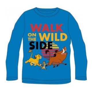 Langärmeliges T-Shirt "Walk on the Wild"  | König der Löwen Motiv | Blau