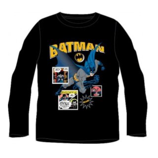 Batman Langarm-T-Shirt für Jungen | Comic-Druck | Schwarz,104