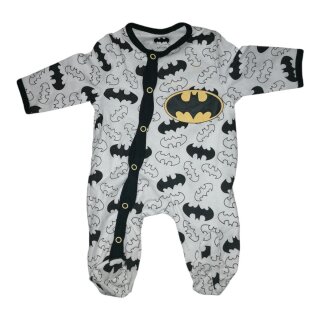 Batman Baby-Strampler in Weiß-Schwarz | 100% Baumwolle | Gr. 86