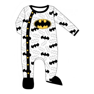 Batman Baby-Strampler in Weiß-Schwarz | 100% Baumwolle | Gr. 86