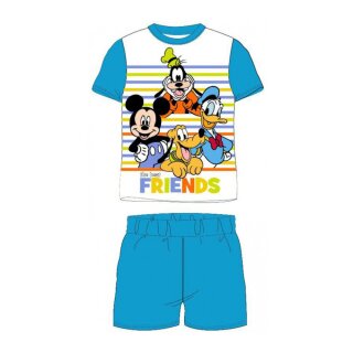 Kurzer Pyjama mit Mickey und Goofy "the best Friends" hellblau,122