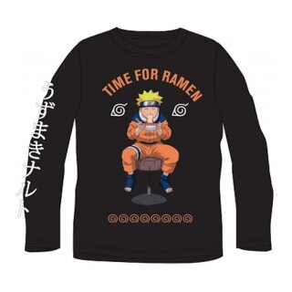 Naruto Langarm-Shirt „Time for Ramen“ für Jungen | schwarz,128