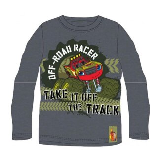 Blaze Langarm-T-Shirt "Off-Road-Racer" für Jungen | Grau & Armeegrün  | Outdoorgrau,116