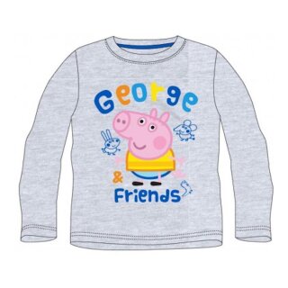 Peppa Pig Langarm-Shirt | George-Motiv | grau,110