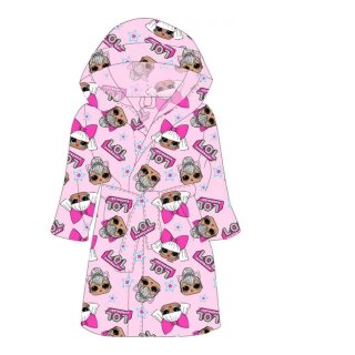 L.O.L. Surprise Bademantel Mädchen Rosa mit Kapuze | Größen 98-128