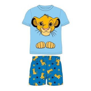 Kurzer Pyjama für Jungen "Simba-Motiv" | König der Löwen | blau,104