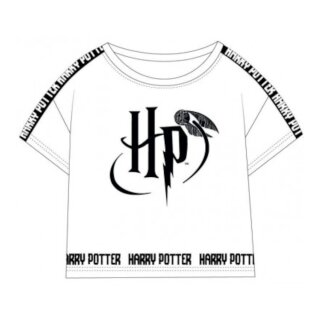 Kurzärmeliges T-Shirt für Mädchen mit Harry Potter Print | weiß,140