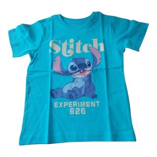 Kurzärmliges Disney T-Shirt für Jungen | "Stitch"- Logo | Blau oder Orange | Blau,116
