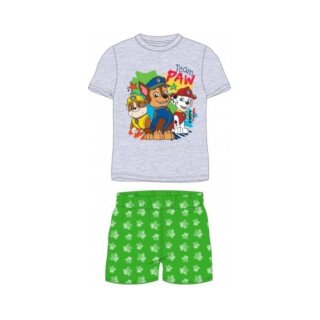 Jungen-Pyjama PAW Patrol  „TeamPaw“ kurz | Blau & Grau-Grün | grau-grün,110